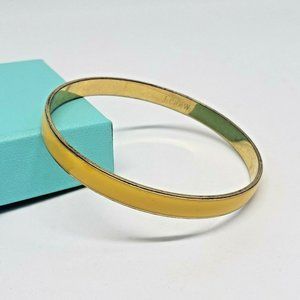 J CREW GOLD TONE YELLOW ENAMEL BANGLE BRACELET